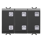 GEWISS - GEWGW12784A PULS.6CH TASTI E SIMB.NERA+ATT.KNX
