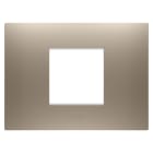 GEWISS - GEWGW16002BR PLACCA EGO - IN TECNOPOLIMERO VERNICIATO - 2 POSTI - BRONZO CHIARO - CHORUSMART