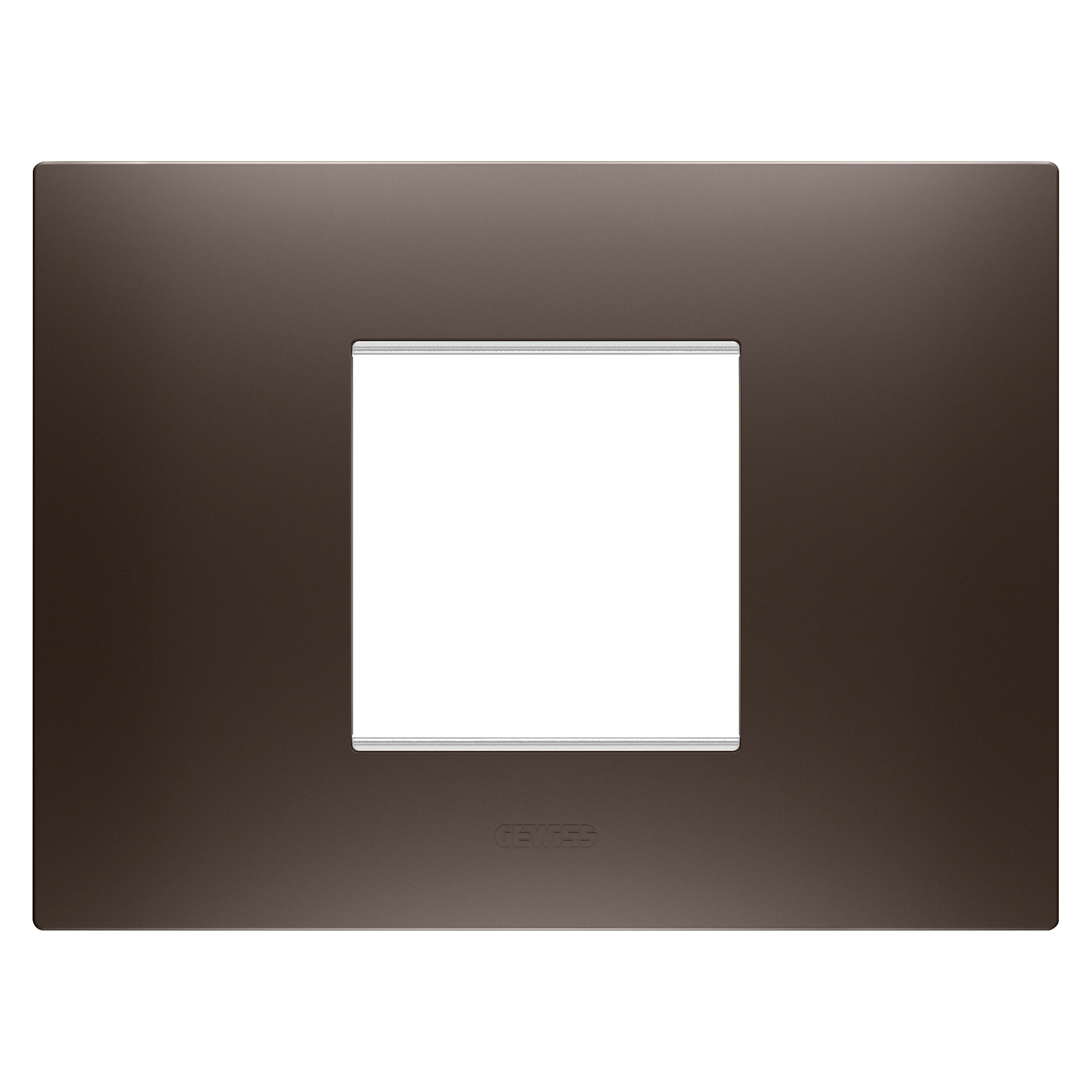 GEWISS - GEWGW16002BS PLACCA EGO - IN TECNOPOLIMERO VERNICIATO - 2 POSTI - BROWN SHADE - CHORUSMART
