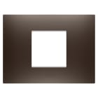 GEWISS - GEWGW16002BS PLACCA EGO - IN TECNOPOLIMERO VERNICIATO - 2 POSTI - BROWN SHADE - CHORUSMART