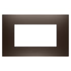 GEWISS - GEWGW16004BS PLACCA EGO - IN TECNOPOLIMERO VERNICIATO - 4 POSTI - BROWN SHADE - CHORUSMART