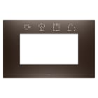 GEWISS - GEWGW16004SBS PLACCA EGO SMART - IN TECNOPOLIMERO VERNICIATO - 4 POSTI - BROWN SHADE - CHORUSMART