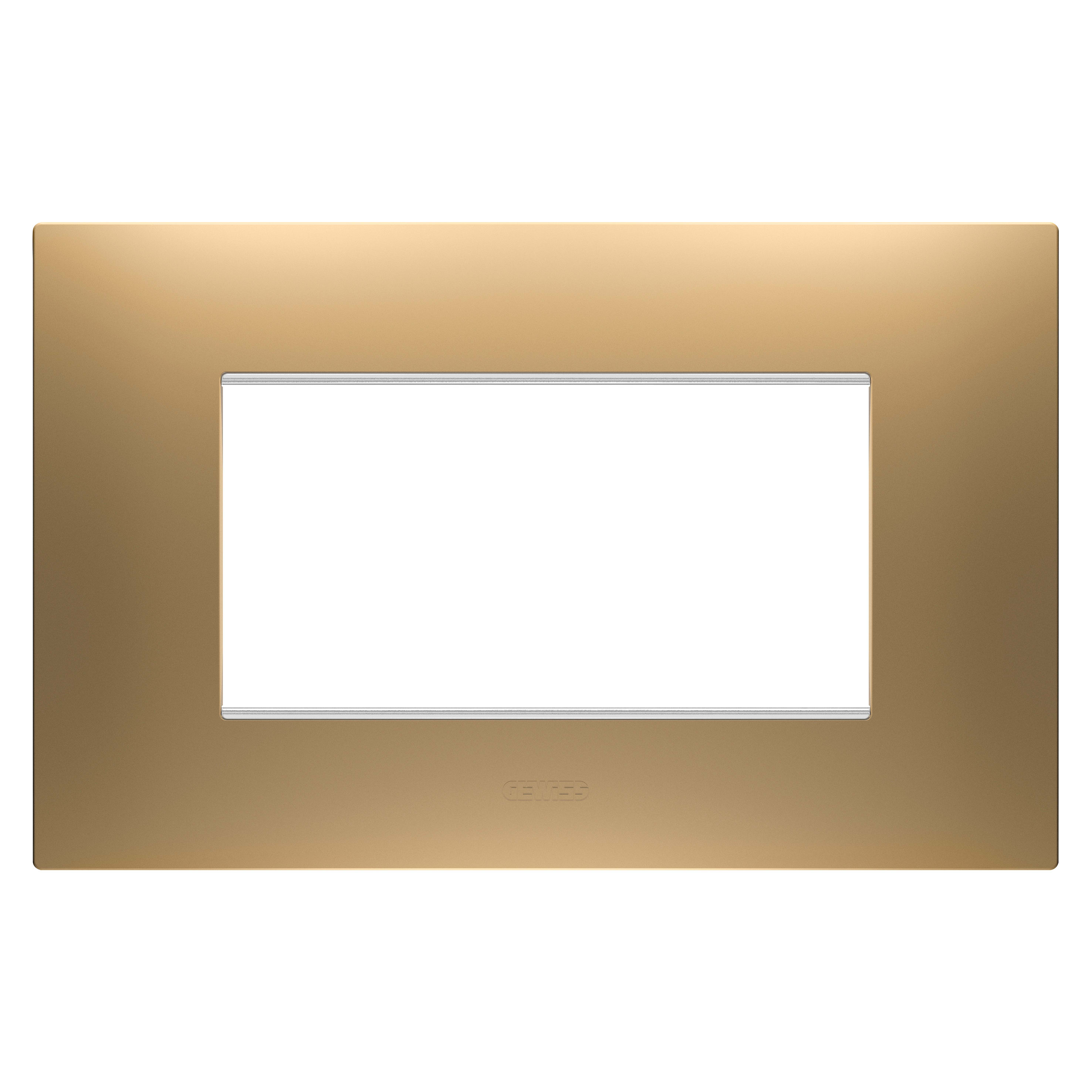GEWISS - GEWGW16004SG PLACCA EGO - IN TECNOPOLIMERO VERNICIATO - 4 POSTI - ORO - CHORUSMART