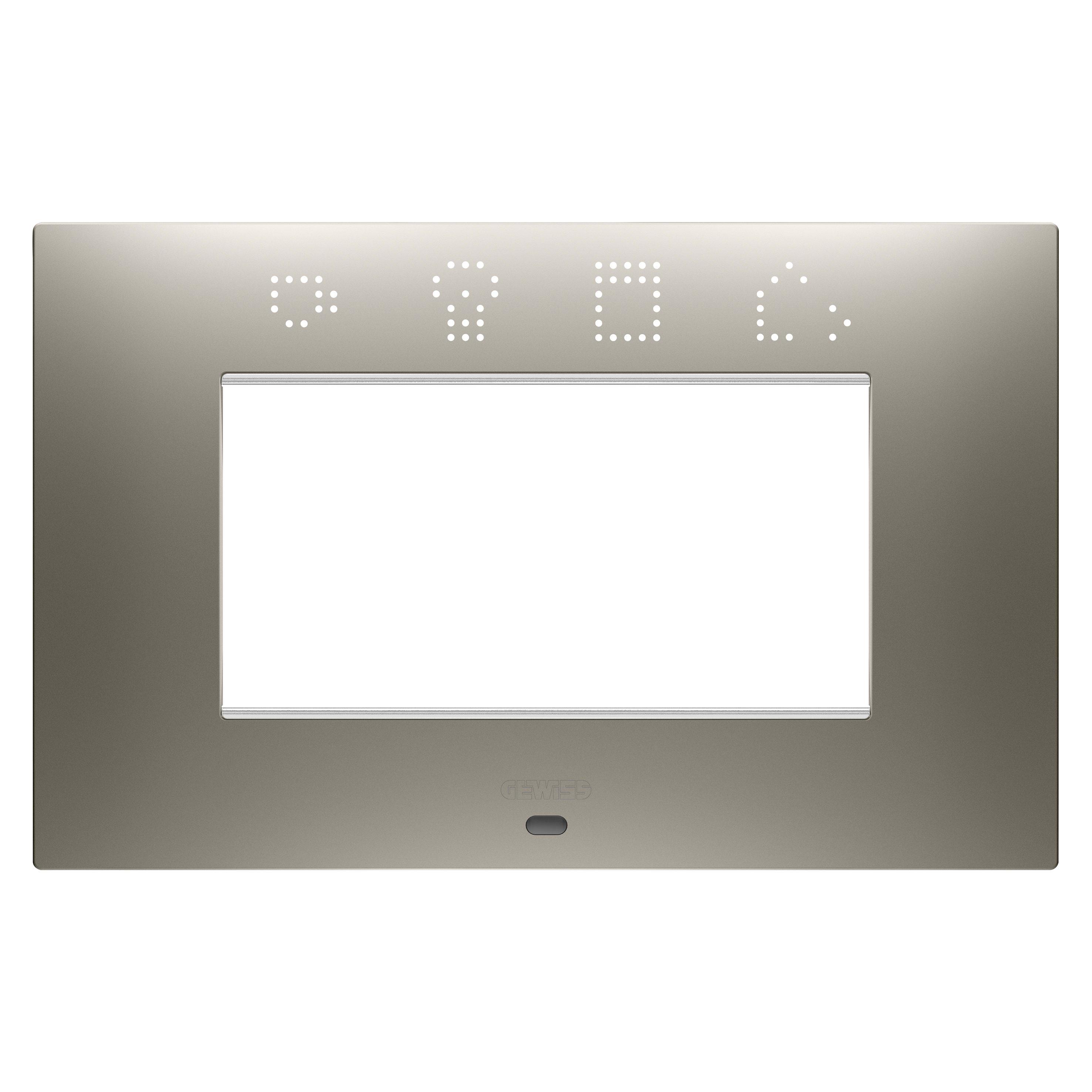 GEWISS - GEWGW16004SST PLACCA EGO SMART - IN TECNOPOLIMERO VERNICIATO - 4 POSTI - ACCIAIO - CHORUSMART