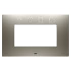 GEWISS - GEWGW16004SST PLACCA EGO SMART - IN TECNOPOLIMERO VERNICIATO - 4 POSTI - ACCIAIO - CHORUSMART