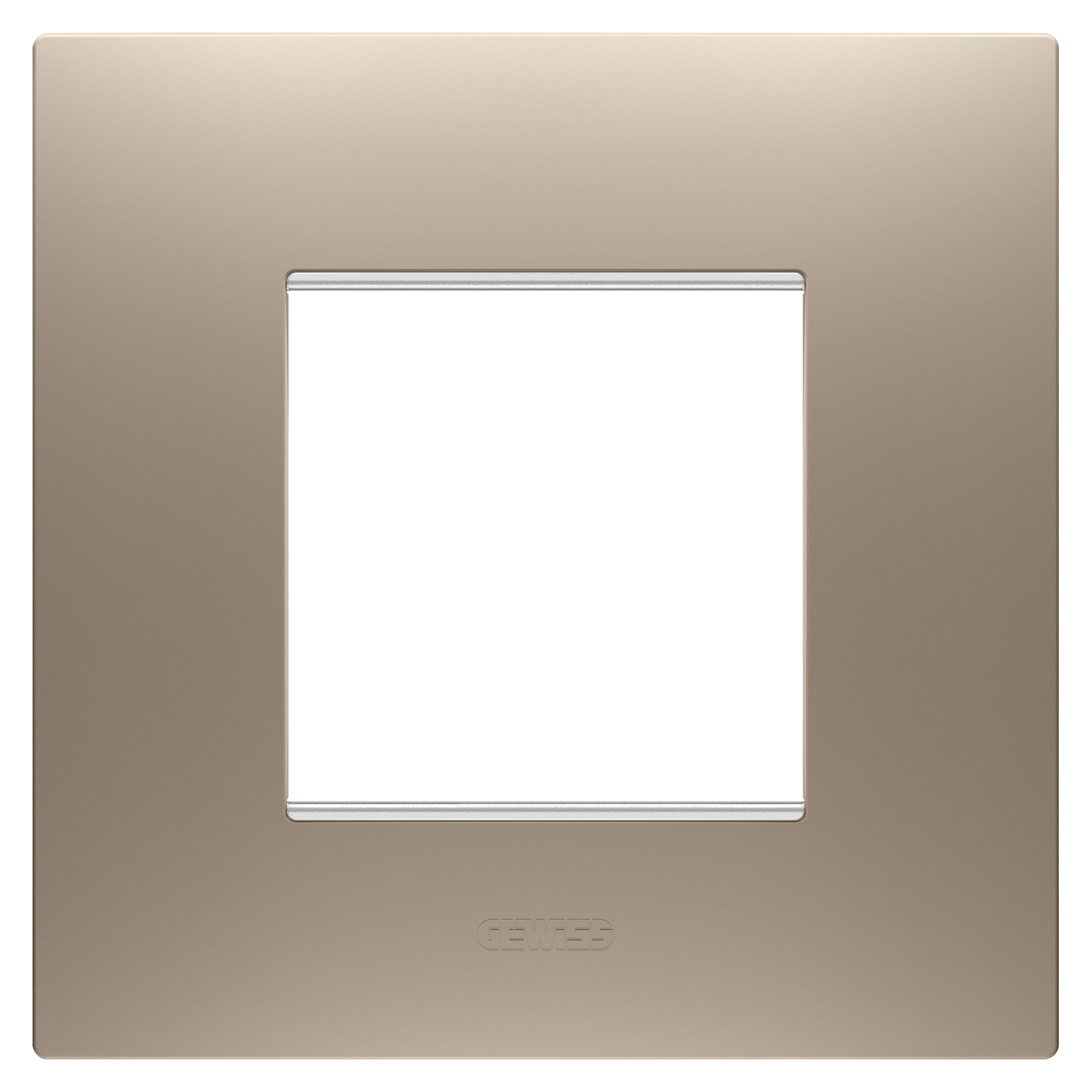 GEWISS - GEWGW16022BR PLACCA EGO INTERNATIONAL - IN TECNOPOLIMERO VERNICIATO - 2 POSTI - BRONZO CHIARO - CHORUSMART