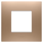 GEWISS - GEWGW16022CS PLACCA EGO INTERNATIONAL - IN TECNOPOLIMERO VERNICIATO - 2 POSTI - RAME CHIARO - CHORUSMART