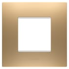 GEWISS - GEWGW16022SG PLACCA EGO INTERNATIONAL - IN TECNOPOLIMERO VERNICIATO - 2 POSTI - ORO - CHORUSMART