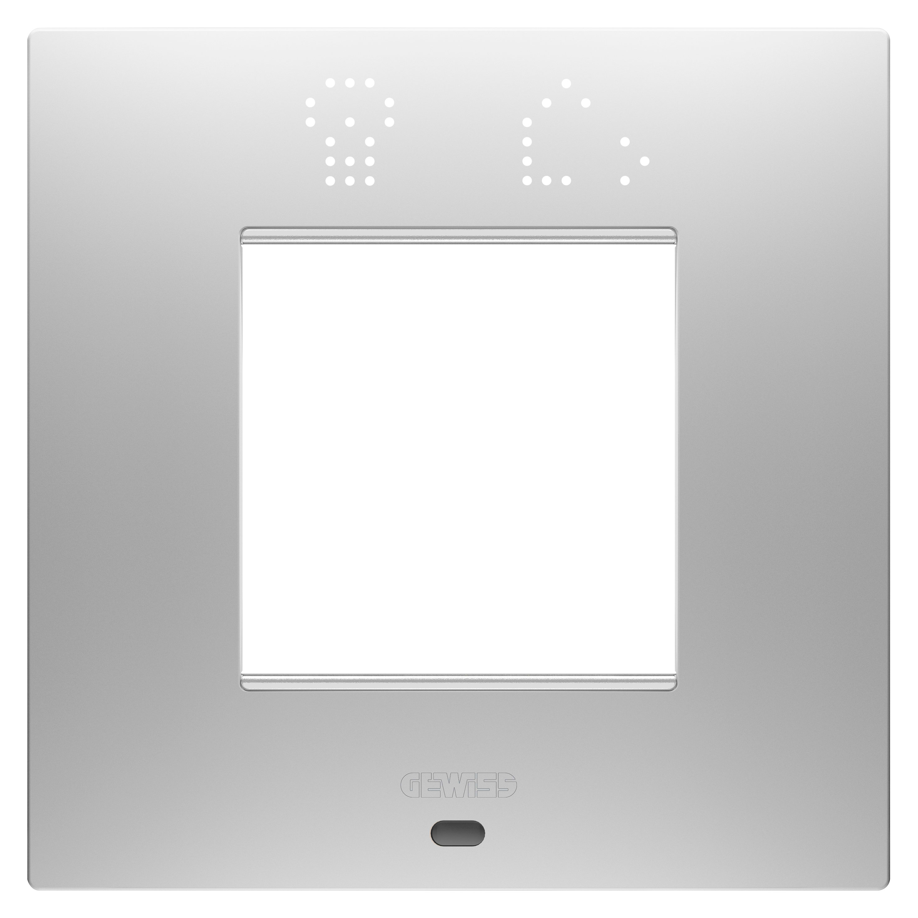 GEWISS - GEWGW16022SGR PLACCA EGO SMART INTERNATIONAL - IN TECNOPOLIMERO VERNICIATO - 2 POSTI - MAGNETIC GRAY - CHORUSMART