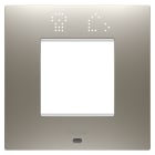 GEWISS - GEWGW16022SST PLACCA EGO SMART INTERNATIONAL - IN TECNOPOLIMERO VERNICIATO - 2 POSTI - ACCIAIO - CHORUSMART