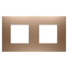 GEWISS - GEWGW16023CS PLACCA EGO INT.2+2M O RAME CHIARO