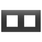 GEWISS - GEWGW16023DB PLACCA EGO INT.2+2M O NERO SATINATO