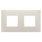 GEWISS - GEWGW16023NB PLACCA EGO INT.2+2M O NATURAL BEIGE