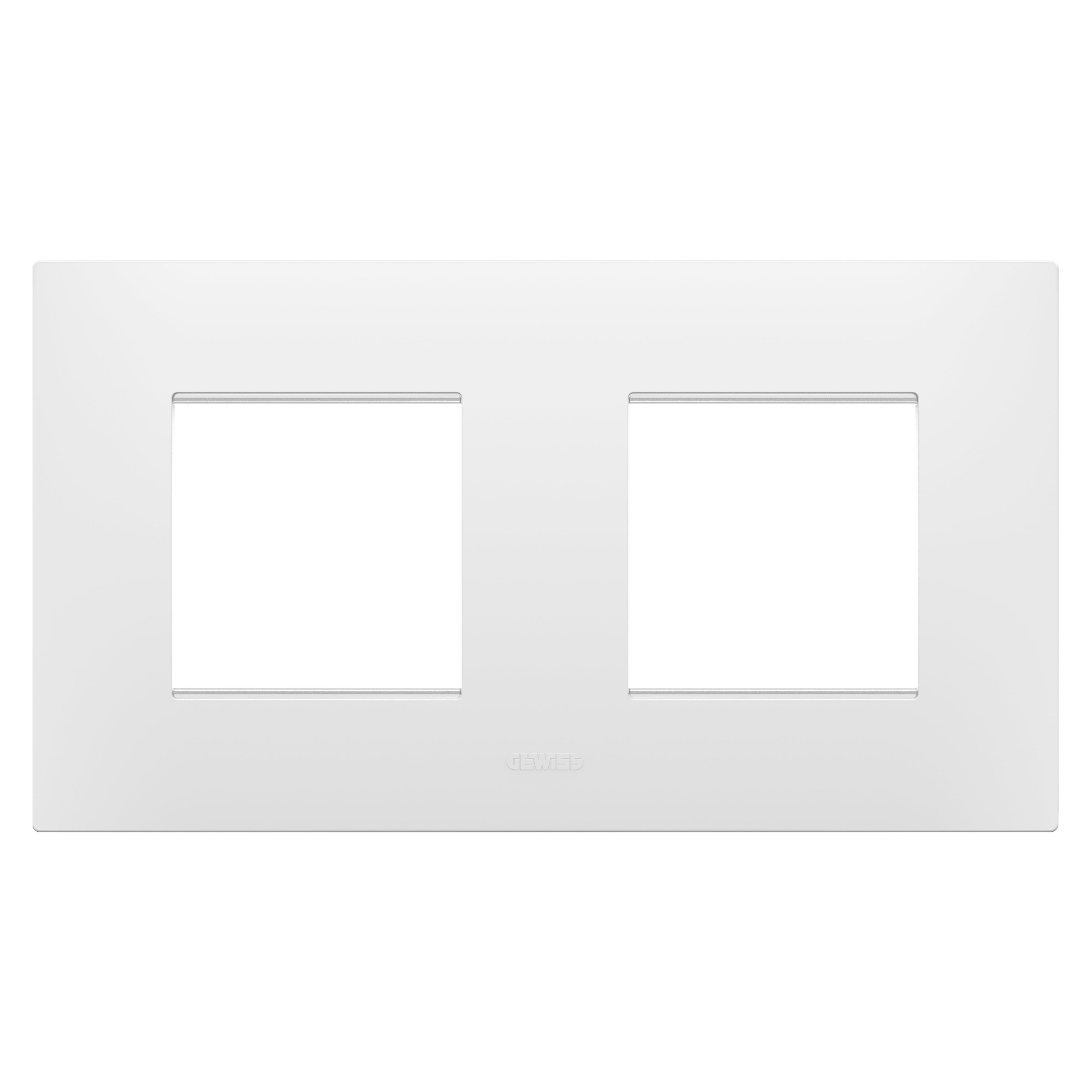 GEWISS - GEWGW16023PW PLACCA EGO INT.2+2M O BIANCO SATINATO