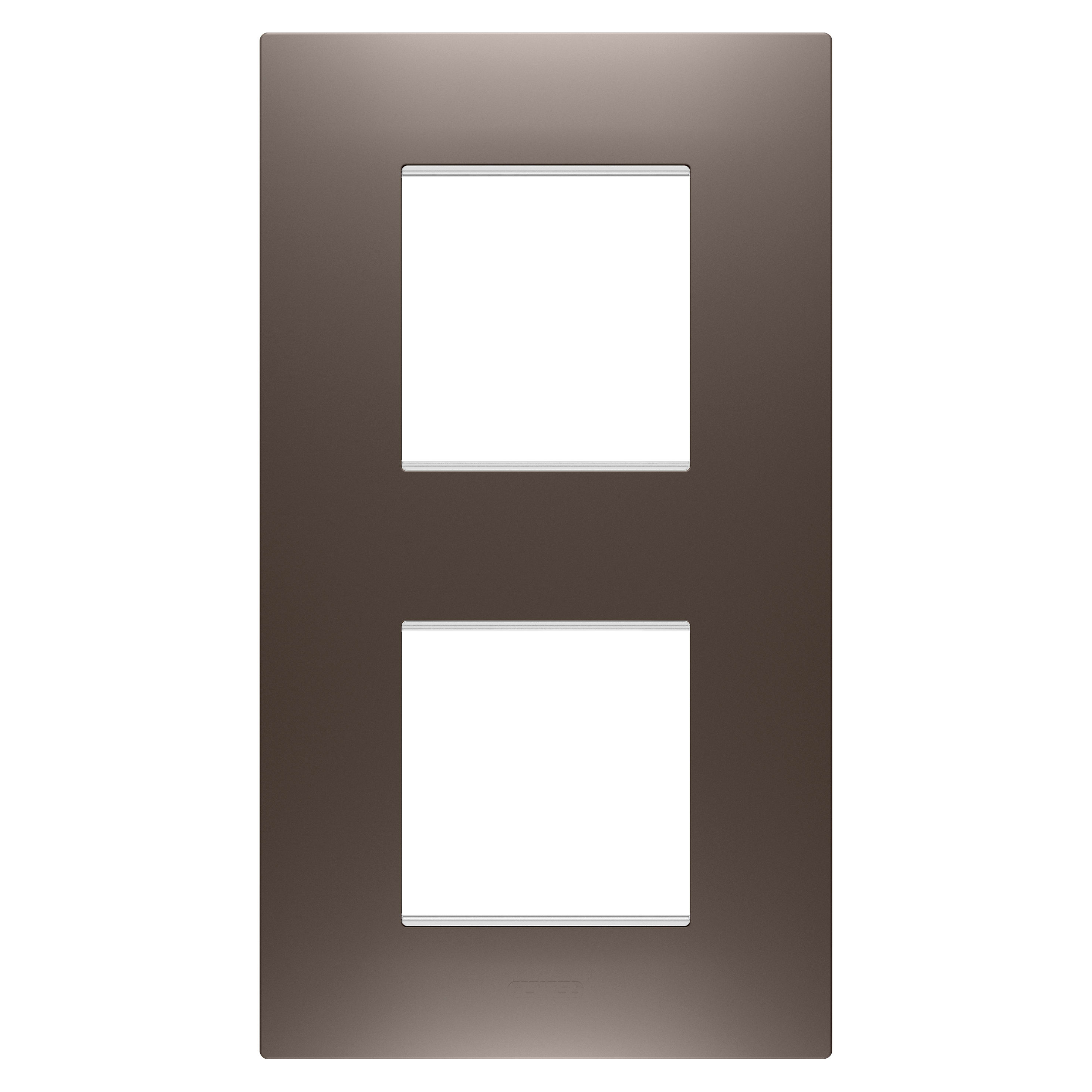 GEWISS - GEWGW16024BS PLACCA EGO INTERNATIONAL - IN TECNOPOLIMERO VERNICIATO - 2+2 POSTI VERTICALE - BROWN SHADE - CHORUSMART
