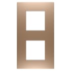 GEWISS - GEWGW16024CS PLACCA EGO INTERNATIONAL - IN TECNOPOLIMERO VERNICIATO - 2+2 POSTI VERTICALE - RAME CHIARO - CHORUSMART
