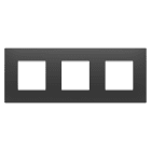 GEWISS - GEWGW16026DB PLACCA EGO INTERNATIONAL - IN TECNOPOLIMERO - 2+2+2 POSTI ORIZZONTALE - NERO SATINATO - CHORUSMART