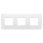 GEWISS - GEWGW16026PW PLACCA EGO INTERNATIONAL - IN TECNOPOLIMERO - 2+2+2 POSTI ORIZZONTALE - BIANCO SATINATO - CHORUSMART