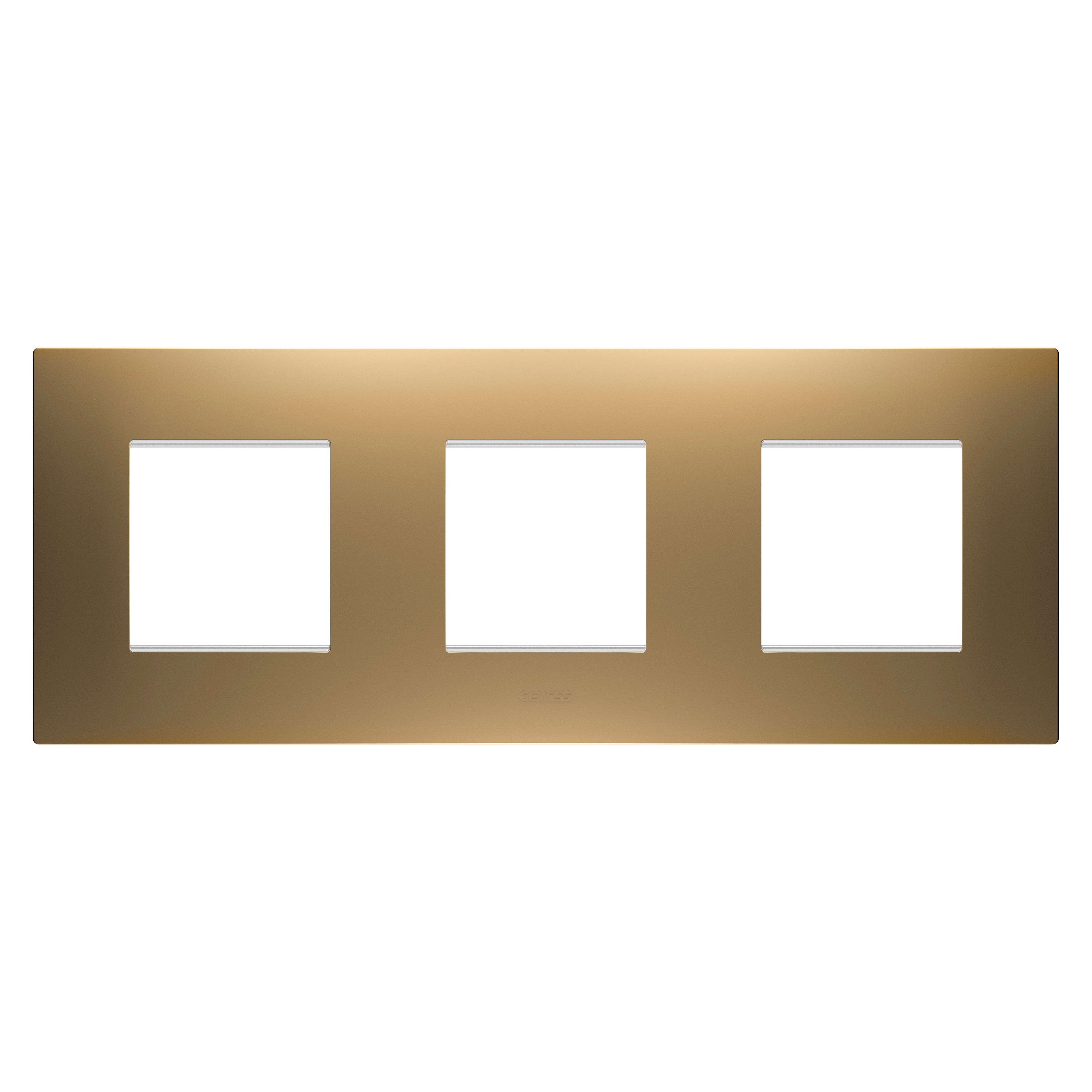 GEWISS - GEWGW16026SG PLACCA EGO INT.2+2+2M O ORO