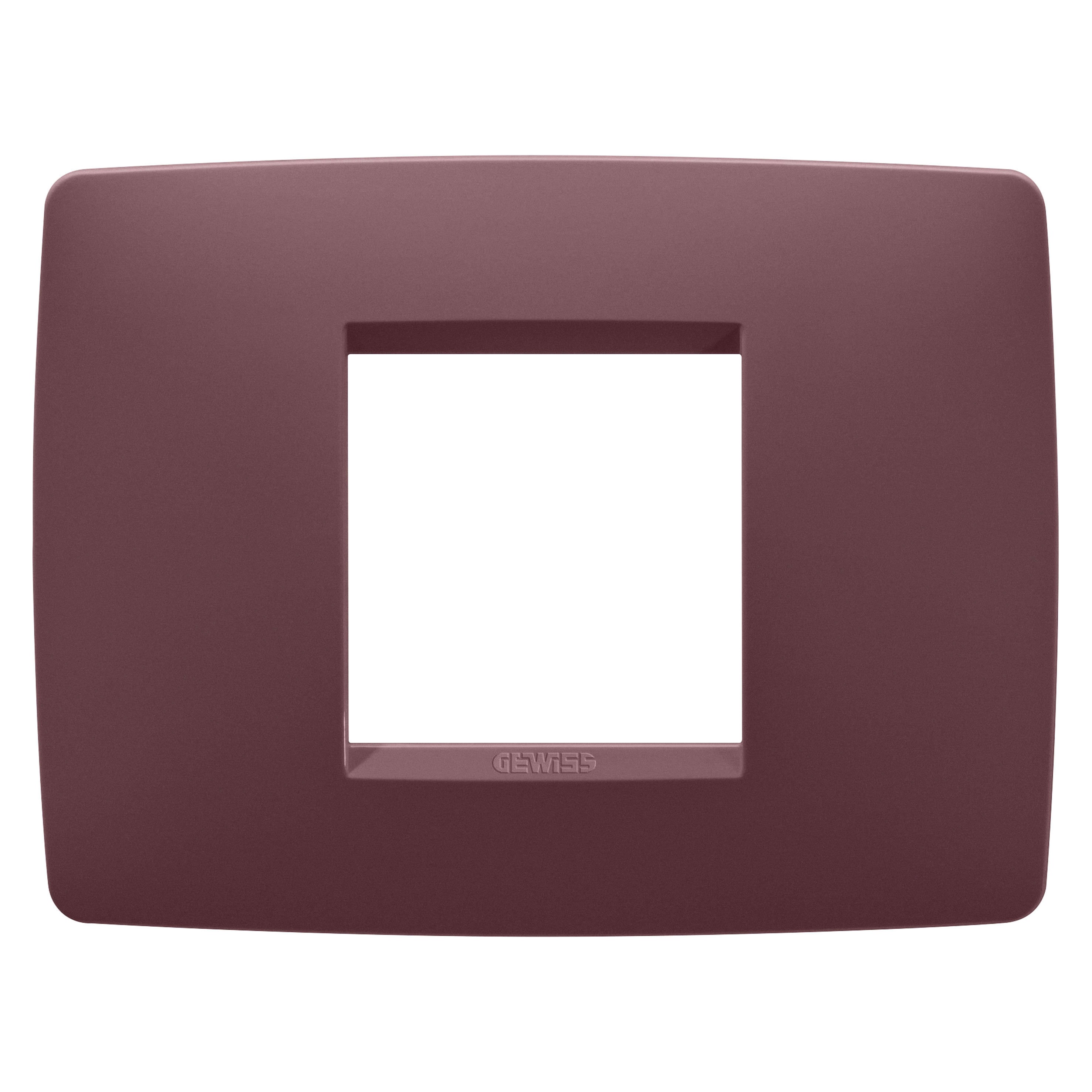 GEWISS - GEWGW16102VD PLACCA ONE - IN TECNOPOLIMERO VERNICIATO - 2 POSTI - TUSCAN RED - CHORUSMART