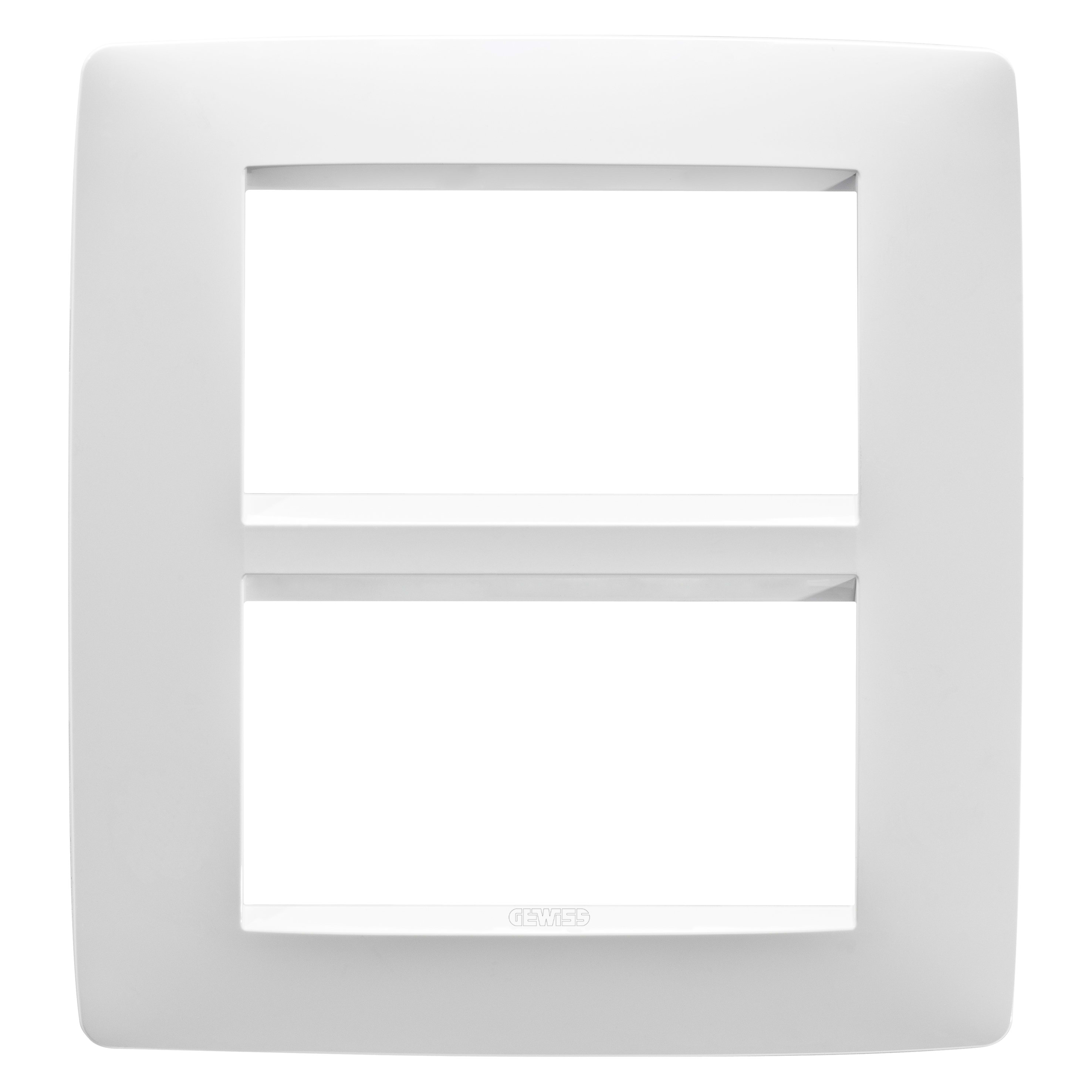 GEWISS - GEWGW16108VW PLACCA ONE 4+4M BIANCO SATINATO