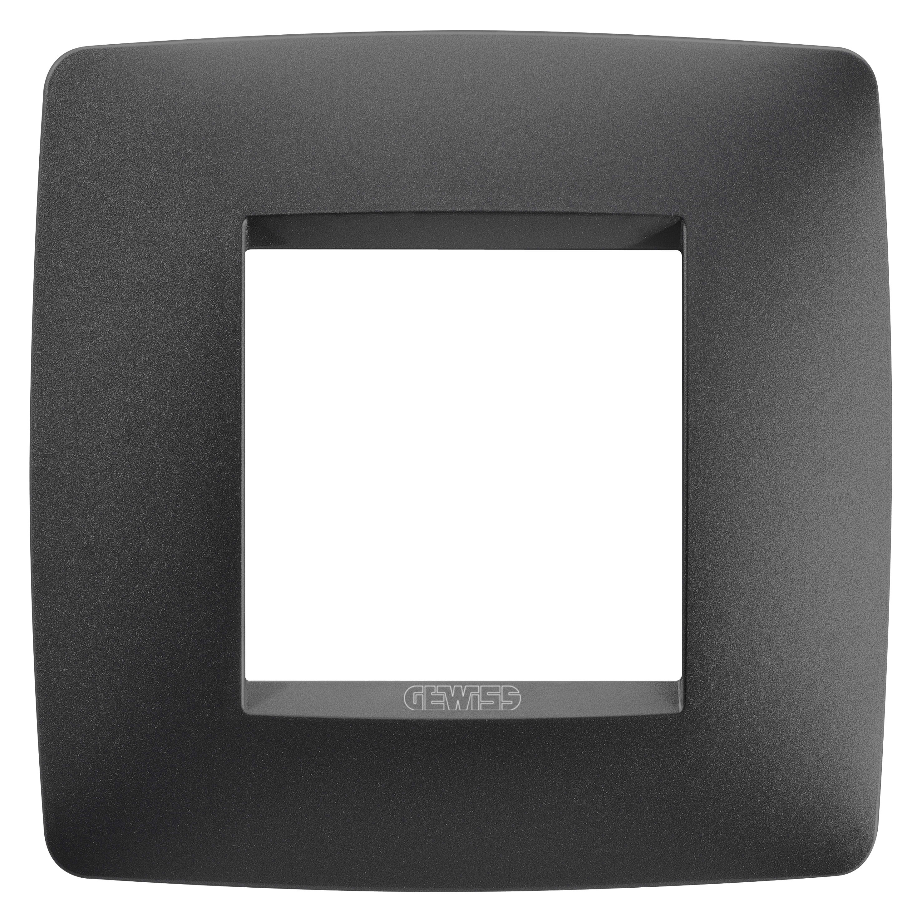 GEWISS - GEWGW16122VN PLACCA ONE INT.2M NERO SATINATO