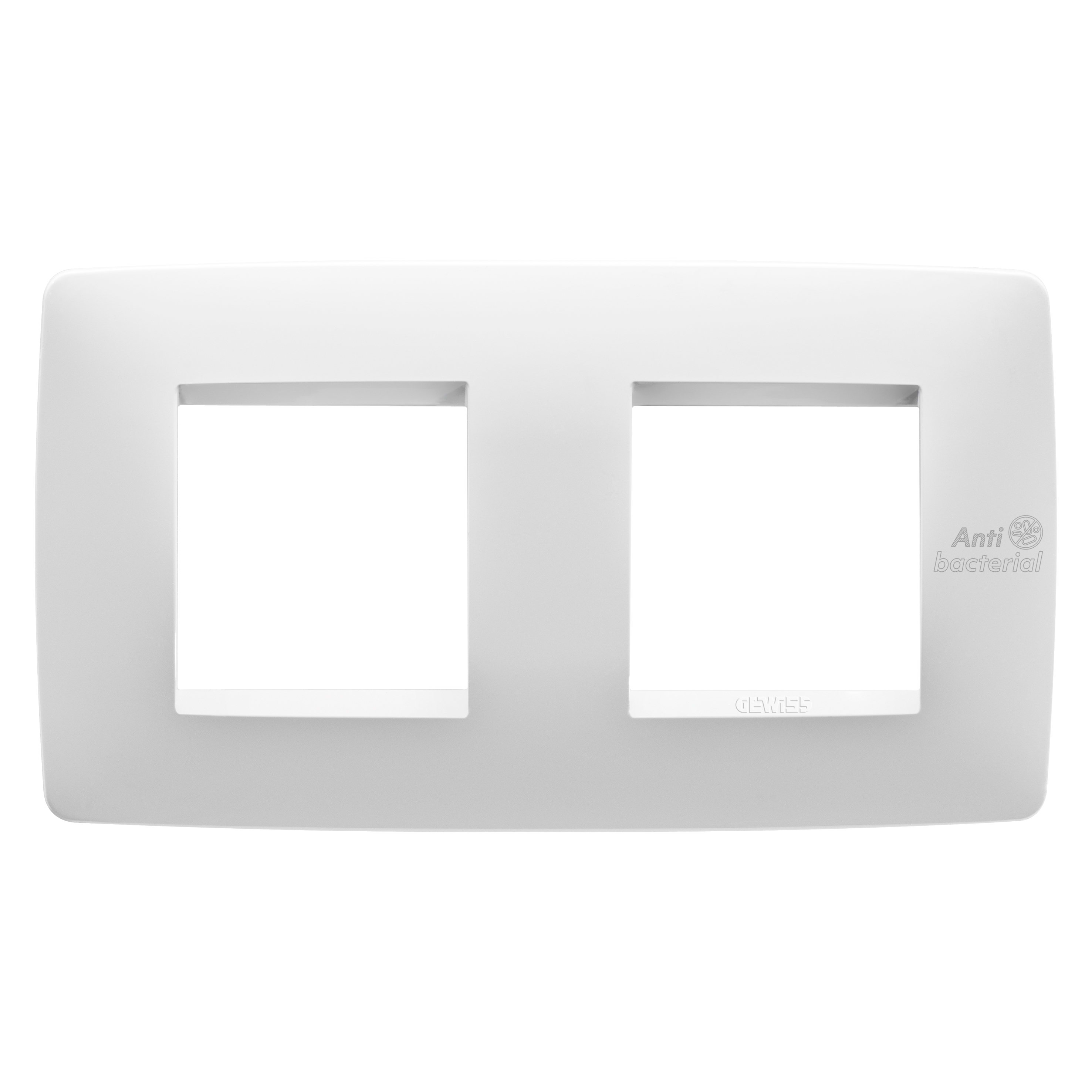 GEWISS - GEWGW16123AB PLACCA ONE INTERNATIONAL - IN TECNOPOLIMERO - 2+2 POSTI ORIZZONTALE - BIANCO - ANTIBATTERICO - CHORUSMART