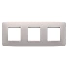 GEWISS - GEWGW16126VL PLACCA ONE INTERNATIONAL - IN TECNOPOLIMERO VERNICIATO - 2+2+2 POSTI ORIZZONTALE - NATURAL BEIGE - CHORUSMART