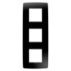 GEWISS - GEWGW16127TN PLACCA ONE INTERNATIONAL - IN TECNOPOLIMERO - 2+2+2 POSTI VERTICALE - NERO TONER - CHORUSMART