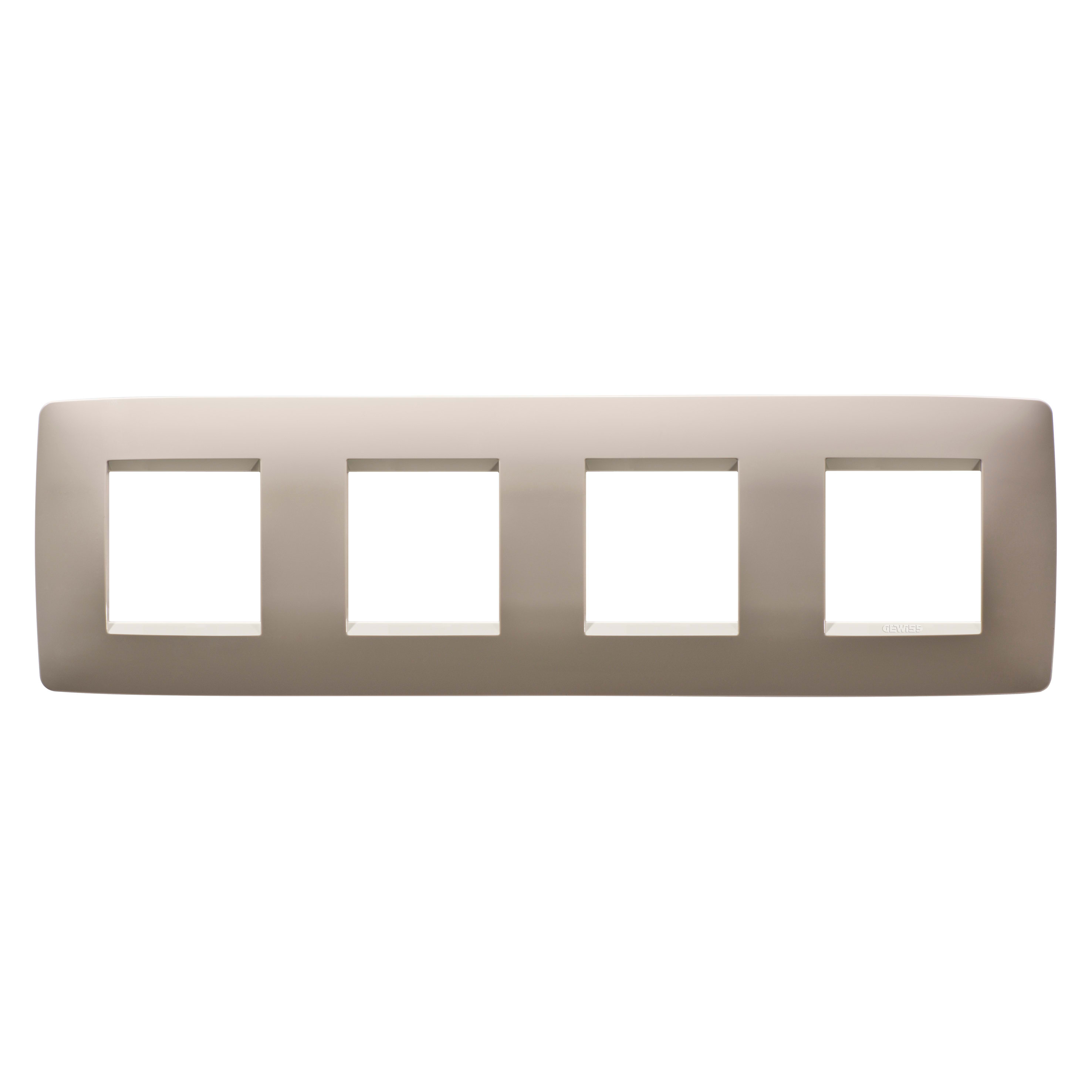 GEWISS - GEWGW16128TC PLACCA ONE INTERNATIONAL - IN TECNOPOLIMERO - 2+2+2+2 POSTI ORIZZONTALE - CANAPA - CHORUSMART