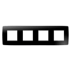 GEWISS - GEWGW16128TN PLACCA ONE INT.2+2+2+2M O.NERO TONER