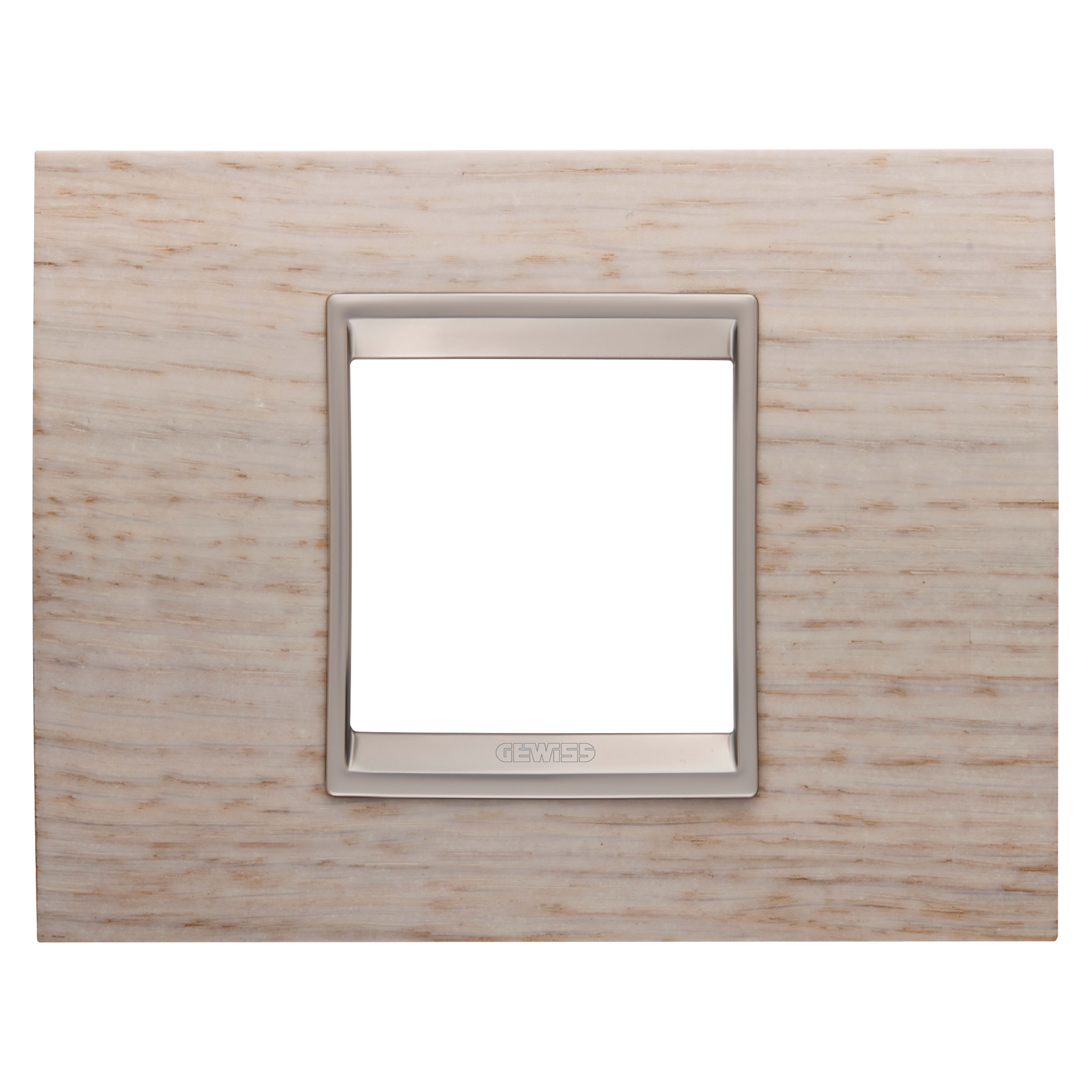 GEWISS - GEWGW16202WK PLACCA LUX 2M LEGNO ROVERE CHIARO