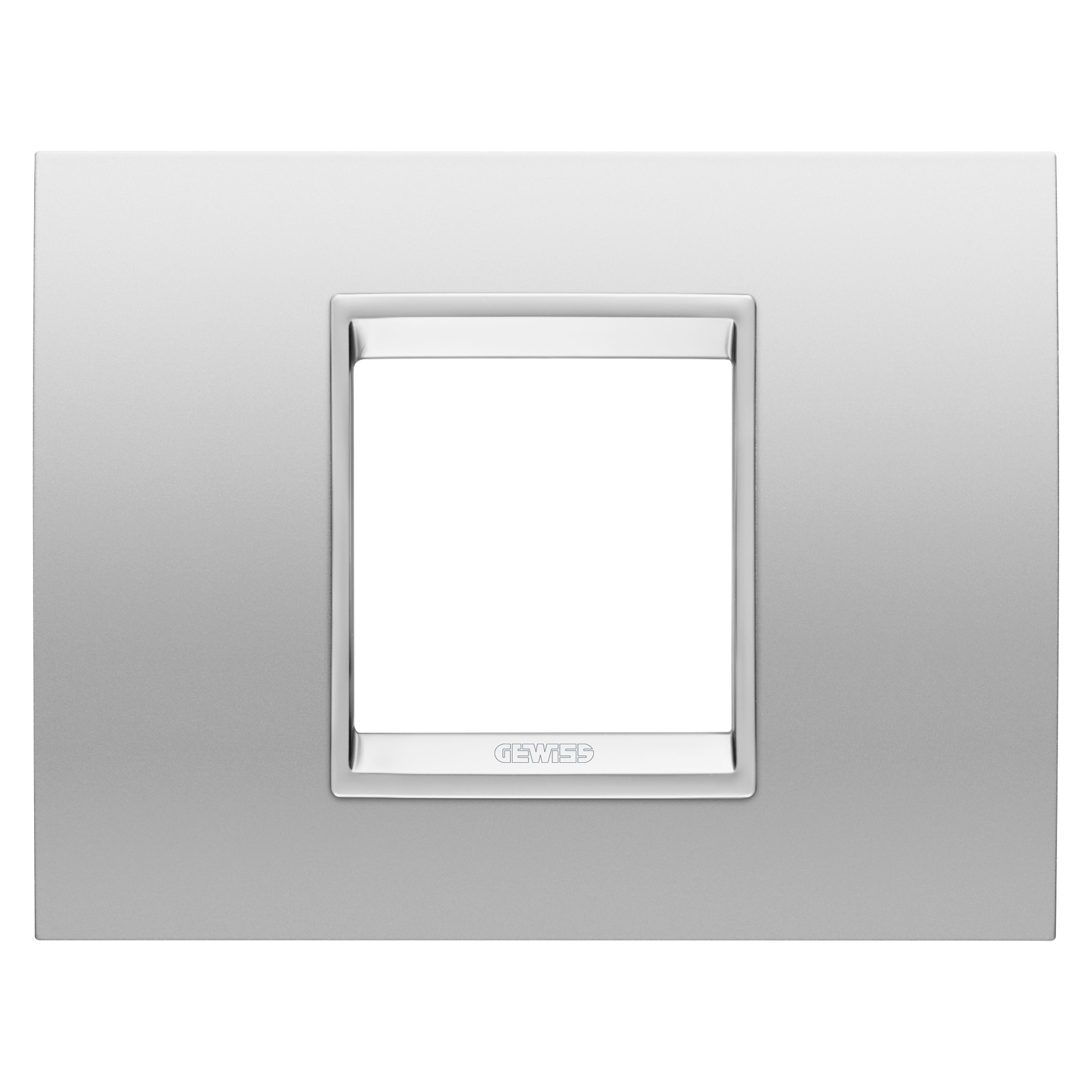 GEWISS - GEWGW16202XR PLACCA LUX 2M METALLO MAGNETIC GRAY