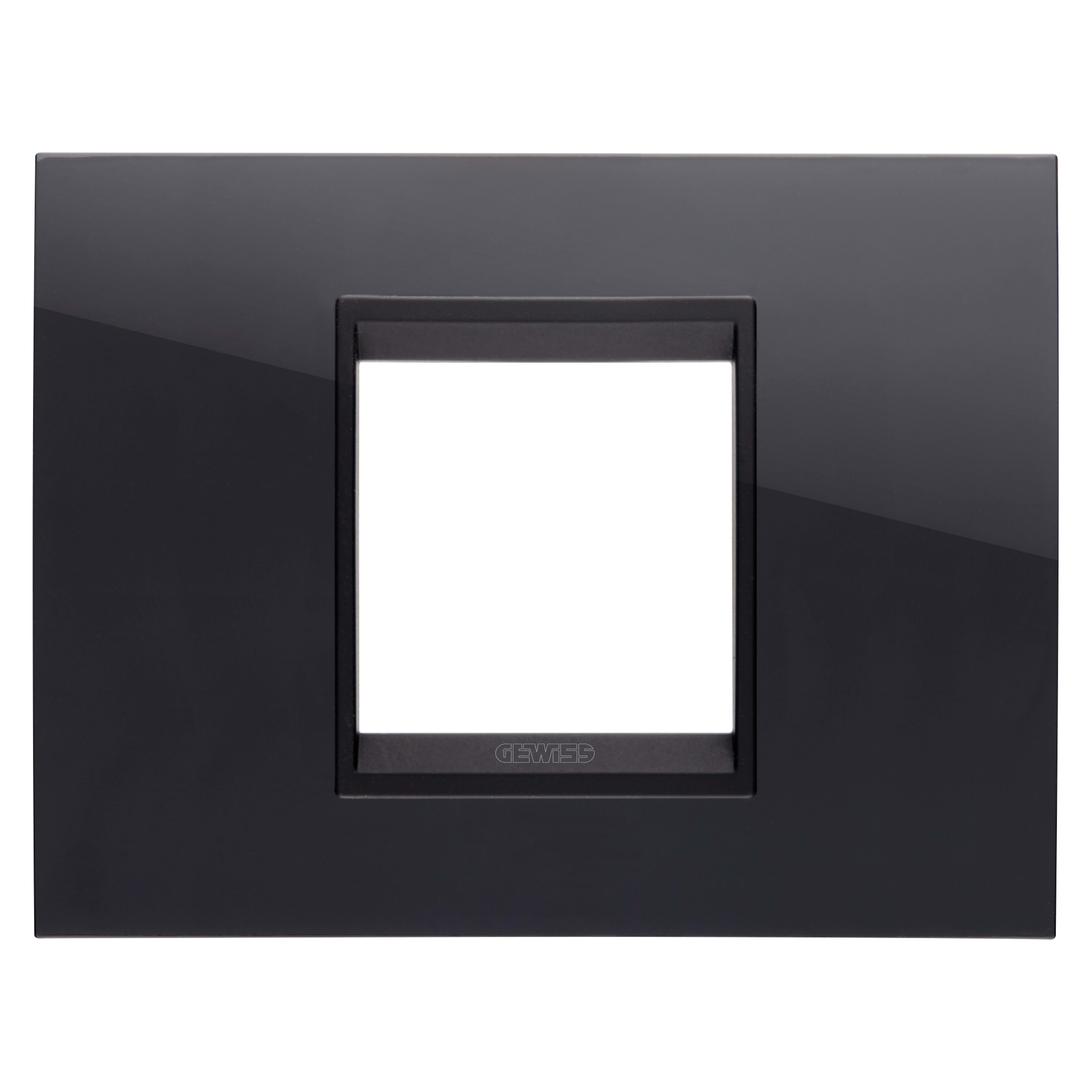 GEWISS - GEWGW16202YN PLACCA LUX 2M NERO TONER - LAVY