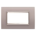 GEWISS - GEWGW16204GP PLACCA LUX 4M VETRO GRIGIO PERLA