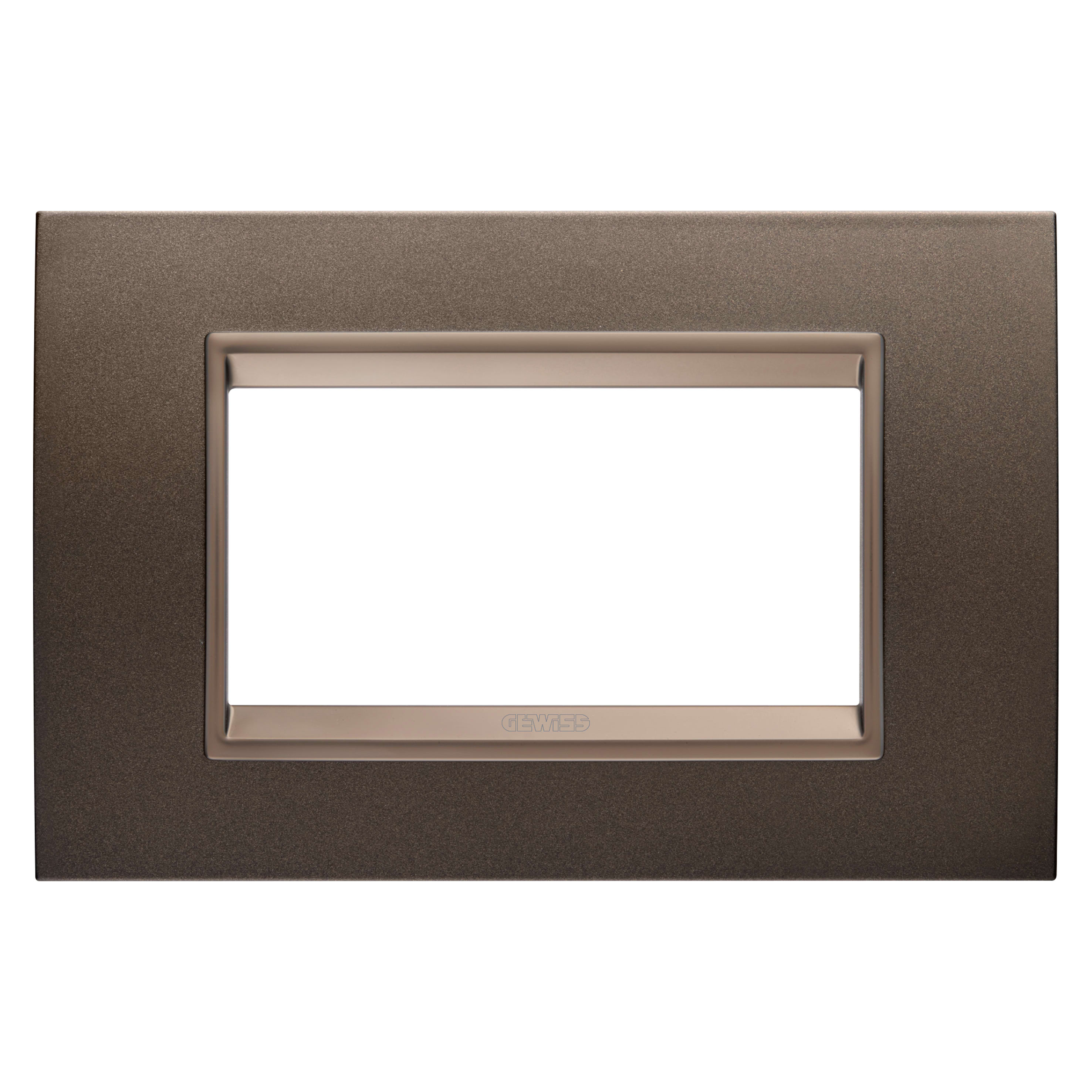 GEWISS - GEWGW16204XV PLACCA LUX 4M METALLO ANODIC BROWN