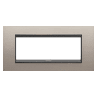 GEWISS - GEWGW16206WS PLACCA LUX 6M METAL. ALLUM. SPAZZ. LAVY