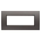 GEWISS - GEWGW16206XF PLACCA LUX - IN METALLO - 6 POSTI - CANNA DI FUCILE - CORNICE CANNA DI FUCILE OPACO - CHORUSMART