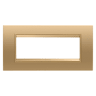 GEWISS - GEWGW16206XG PLACCA LUX - IN METALLO - 6 POSTI - ORO - CORNICE ORO OPACO - CHORUSMART