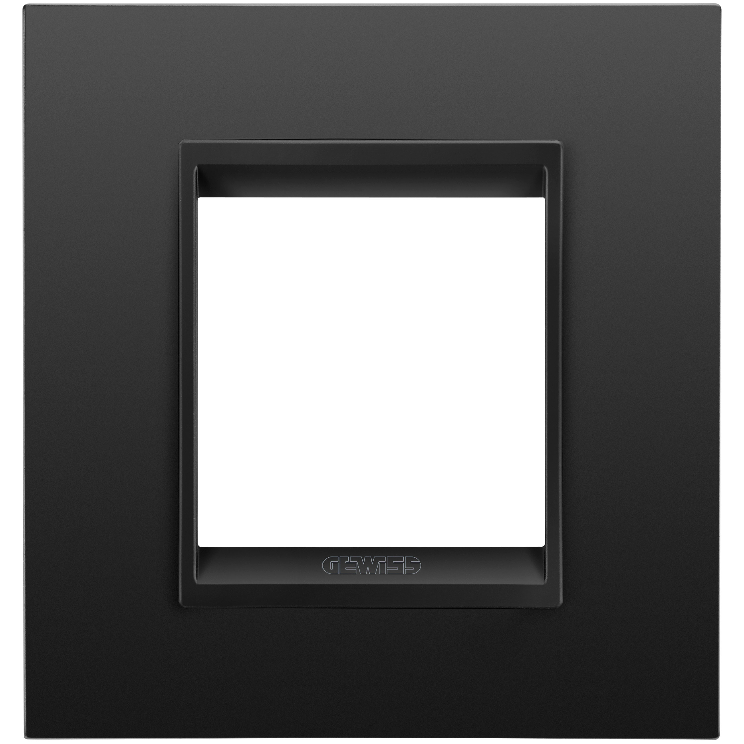 GEWISS - GEWGW16222XM PLACCA LUX INT.2M MET.NERO SATINATO