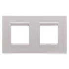 GEWISS - GEWGW16223XL PLACCA LUX INTERNATIONAL - IN METALLO - 2+2 POSTI ORIZZONTALE - NATURAL BEIGE MONOCHROME - CHORUSMART