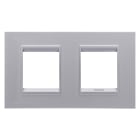 GEWISS - GEWGW16223YT PLACCA LUX INTERNATIONAL - IN TECNOPOLIMERO VERNICIATO - 2+2 POSTI ORIZZONTALE - TITANIO MONOCHROME - CHORUSMART