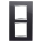 GEWISS - GEWGW16224TN PLACCA LUX INT.2+2M V.71 NERO TONER