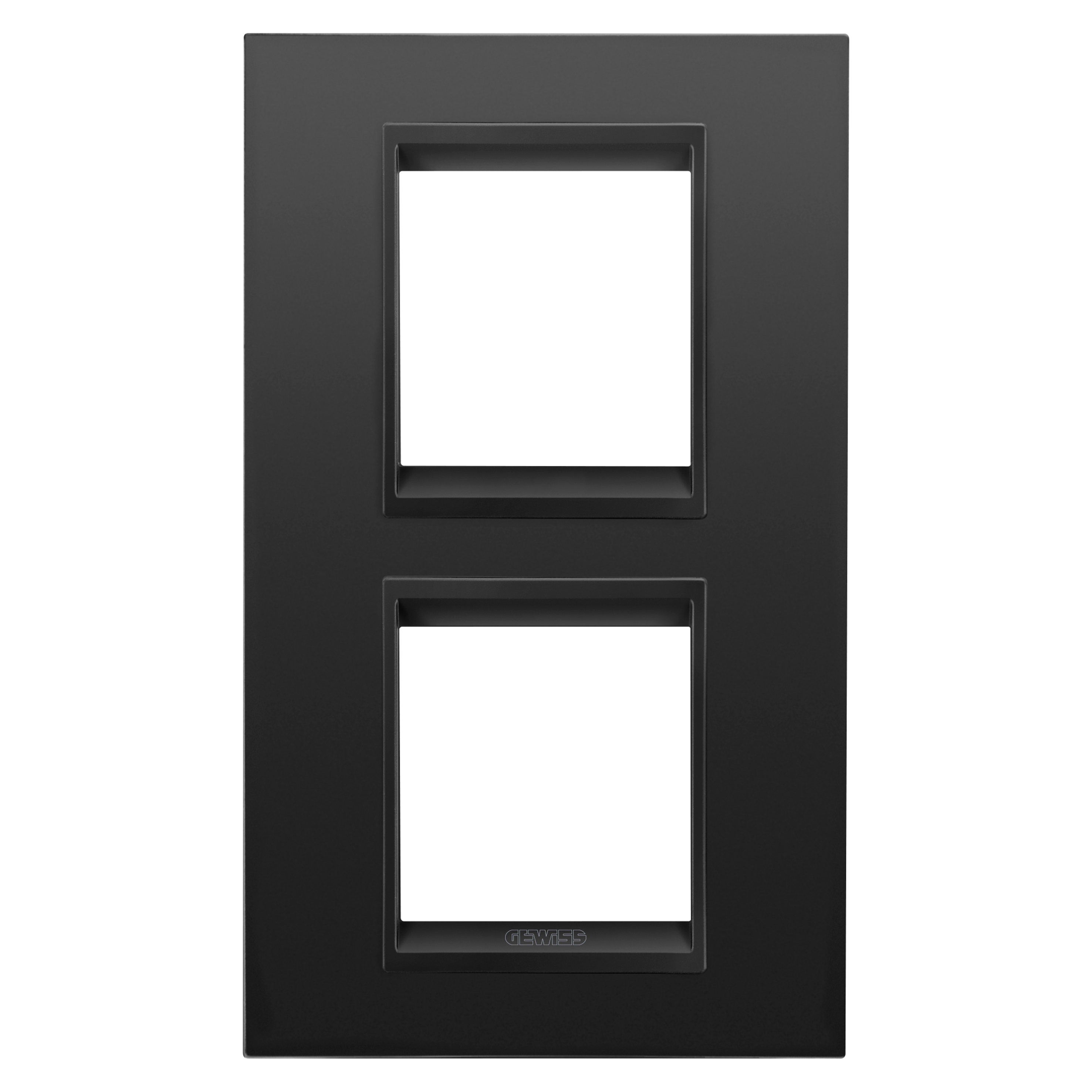 GEWISS - GEWGW16224XM PLACCA LUX INT.2+2M V MET.ERO SATINATO