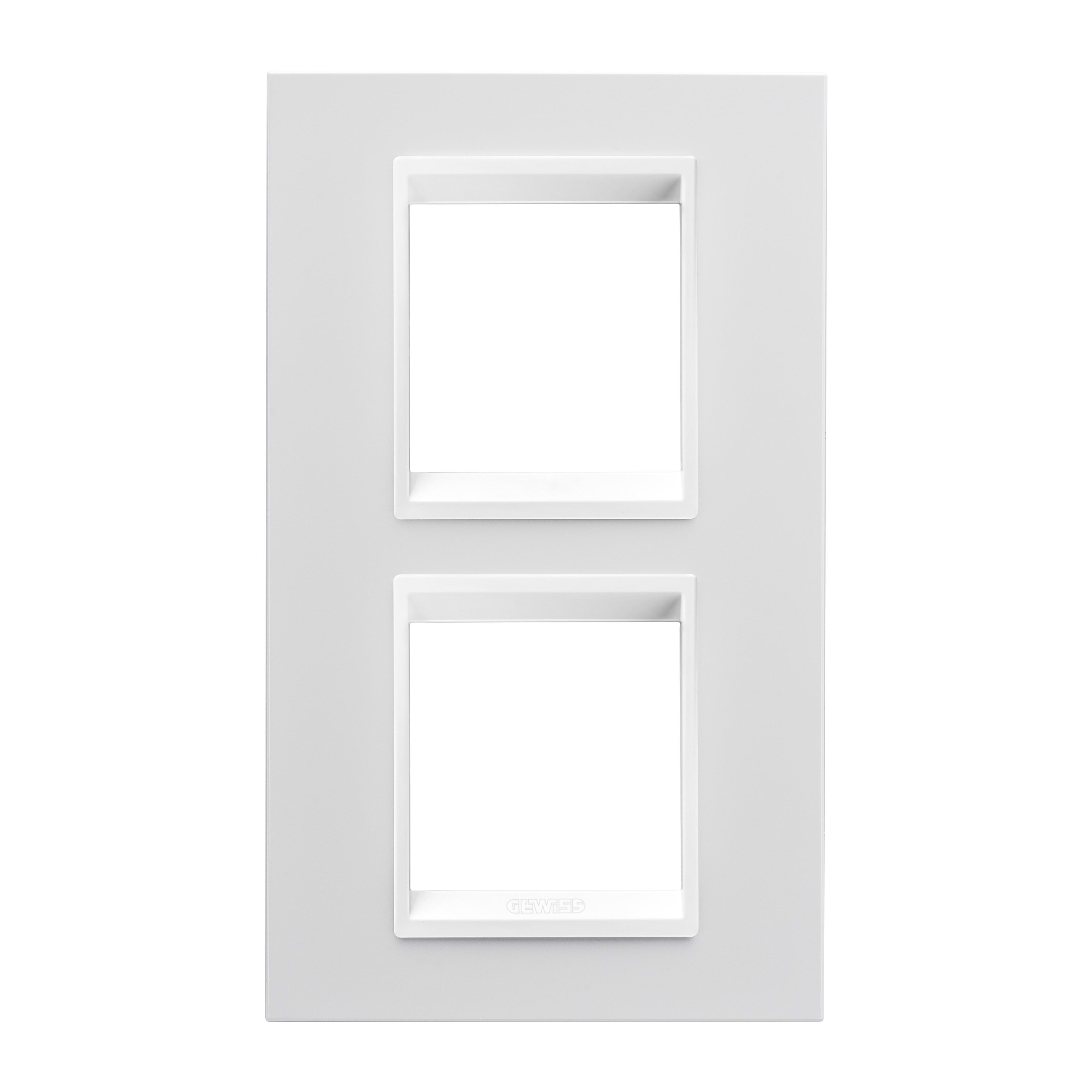 GEWISS - GEWGW16224YB PLACCA LUX INT. 2+2M V.MONOCHROME BIANCO