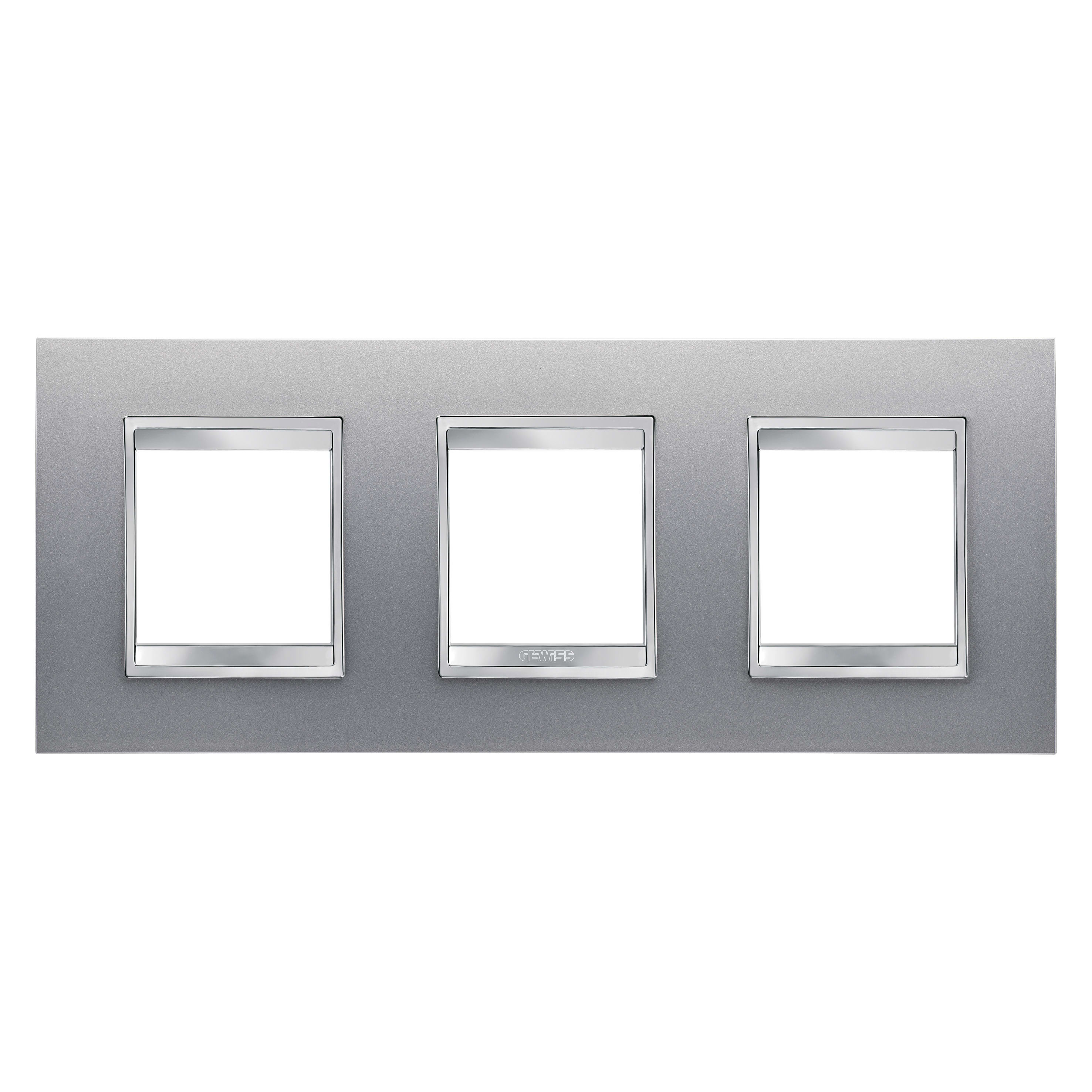 GEWISS - GEWGW16226VT PLACCA LUX INT.2+2+2M O.TITANIO