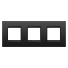 GEWISS - GEWGW16226XM PLACCA LUX INT.2+2+2M O MET.NERO SAT.