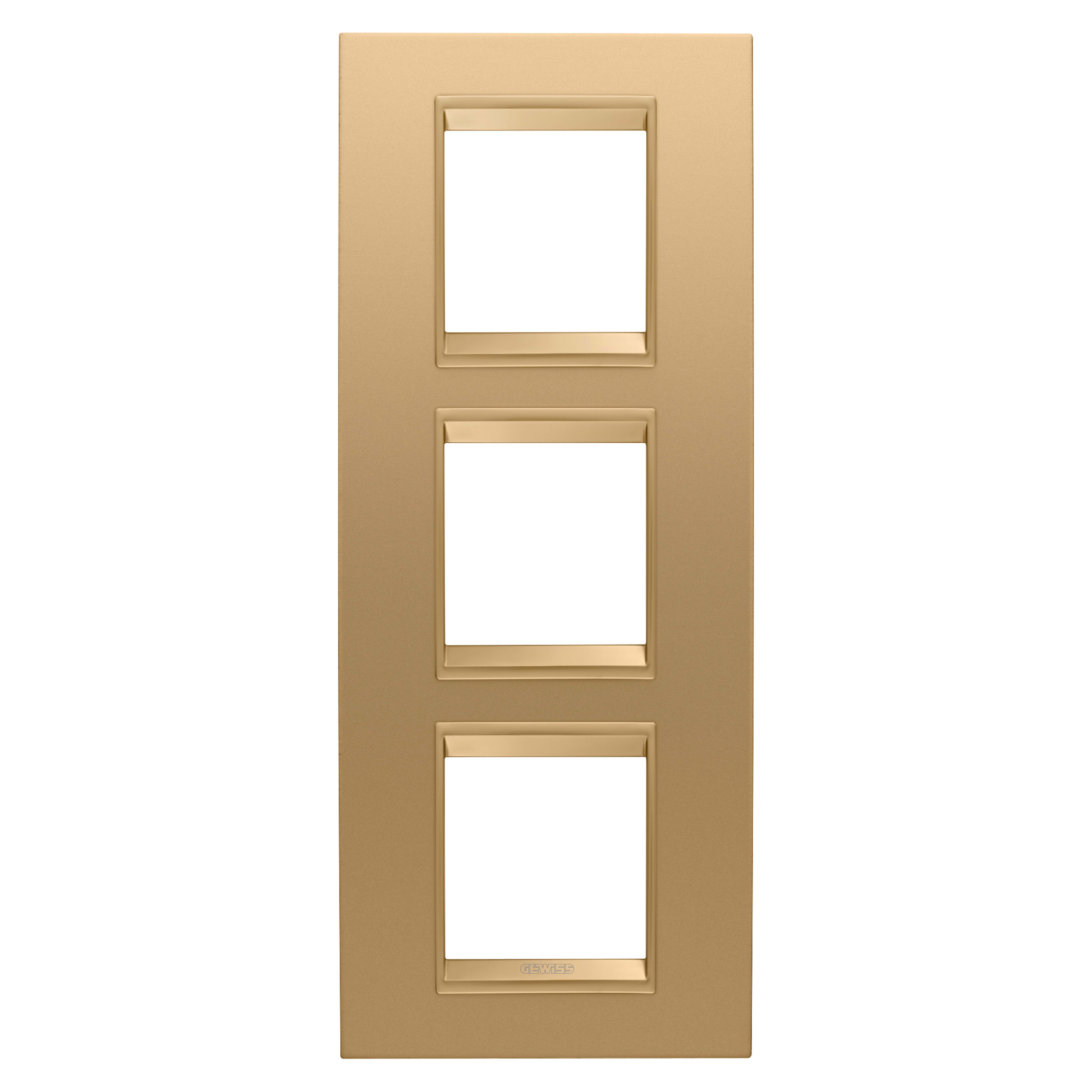 GEWISS - GEWGW16227XG PLACCA LUX INT.2+2+2M V MET.ORO