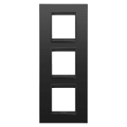 GEWISS - GEWGW16227XM PLACCA LUX INT.2+2+2M V MET.NERO SAT.