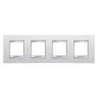 GEWISS - GEWGW16228TB PLACCA LUX INTERNATIONAL - IN TECNOPOLIMERO - 2+2+2+2 POSTI ORIZZONTALE - BIANCO - CHORUSMART